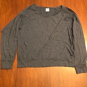 Blue PINK slouchy long tee - size large